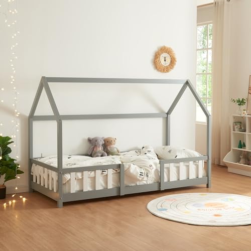 [en.casa] Kinderbett Sisimiut Hausbett 90 x 200 cm mit...