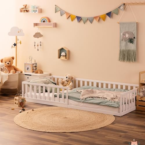 Alcube® Montessori Maxi Floor Bed 90 x 200 cm with Fall...