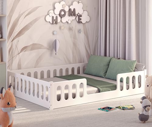 CADANI Monte 2in1 Bodenbett 140x200 cm Montessori Kinderbett...